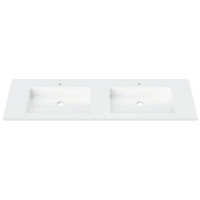 DUROCLASS ESSENTIAL GLOSS WHITE DOUBLE BOWL UNDERMOUNT VANITY TOP (MULTIPLE SIZES AVAILABLE)