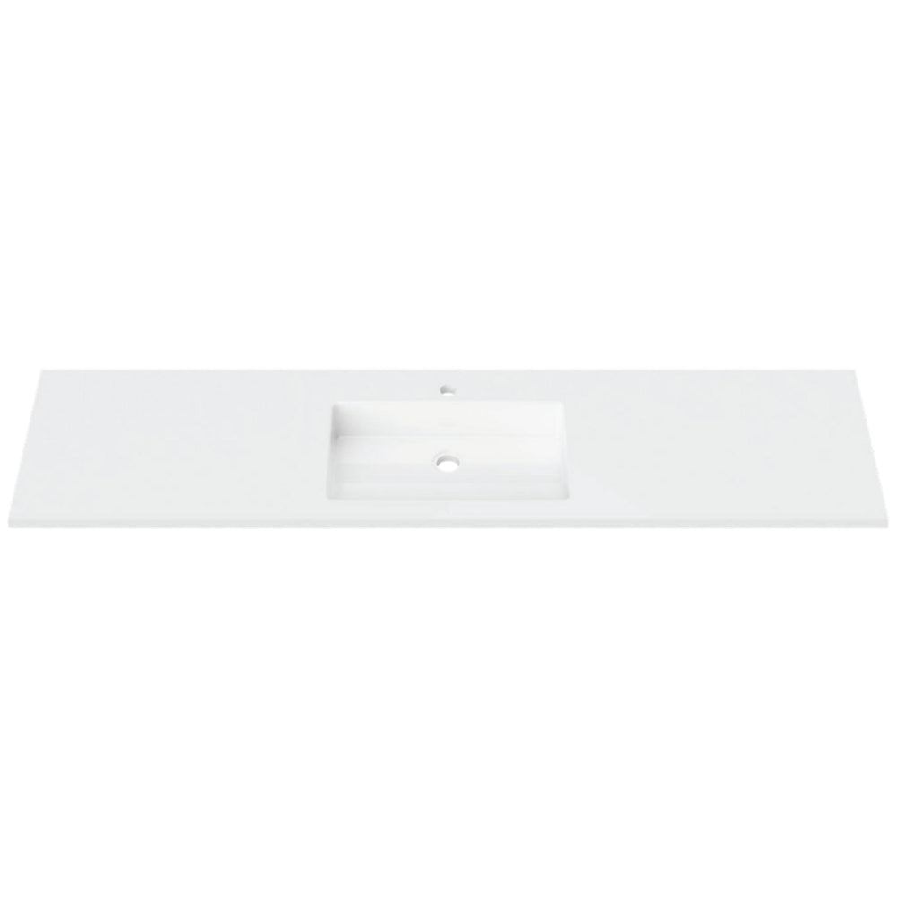 DUROCLASS ESSENTIAL GLOSS WHITE SINGLE BOWL UNDERMOUNT VANITY TOP (MULTIPLE SIZES AVAILABLE)