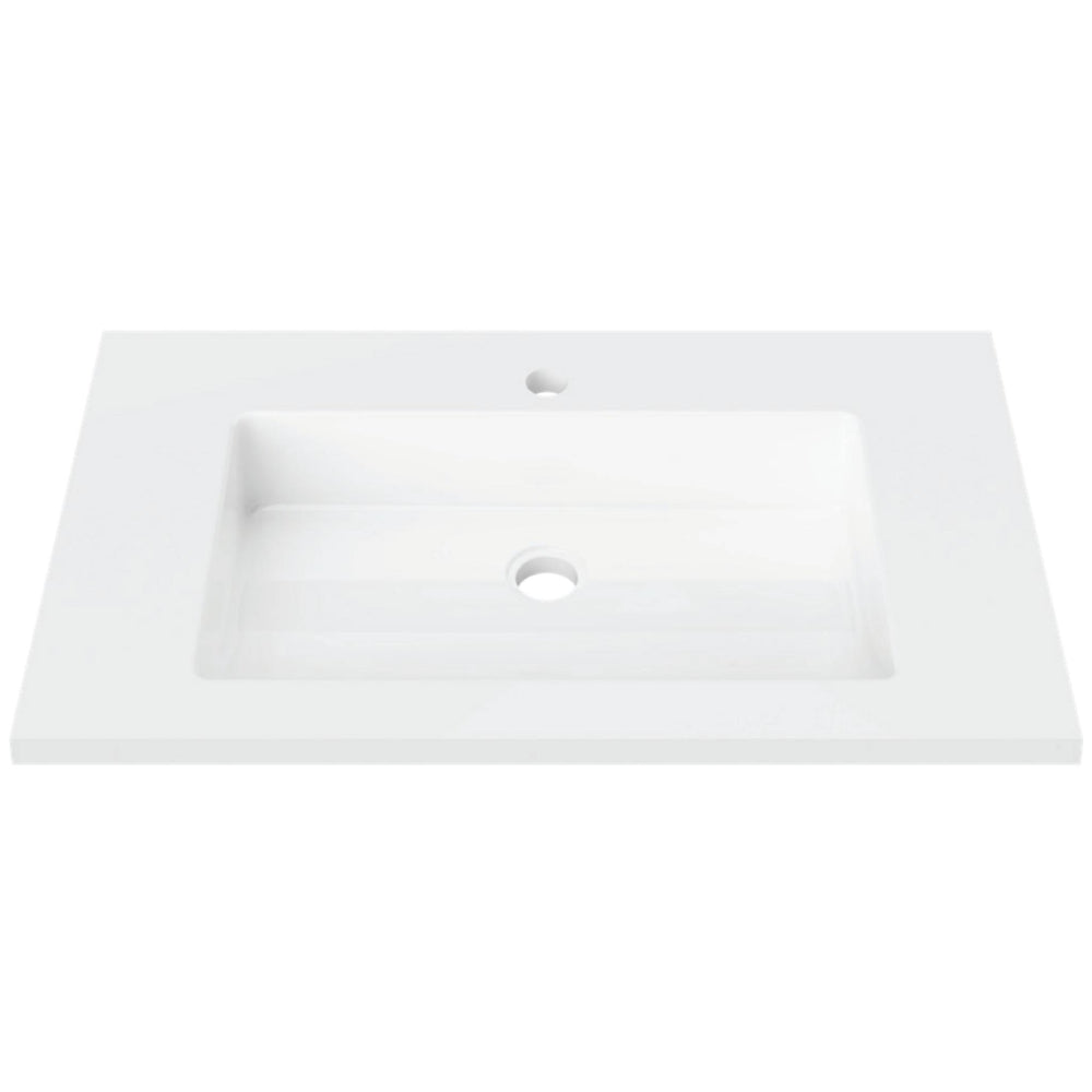 DUROCLASS ESSENTIAL GLOSS WHITE SINGLE BOWL UNDERMOUNT VANITY TOP (MULTIPLE SIZES AVAILABLE)