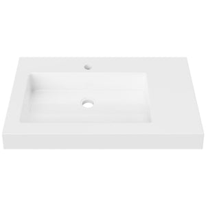 DUROCLASS ESSENTIAL OFFSET SINGLE BOWL WALL HUNG ACCESSIBLE BASIN GLOSS WHITE (MULTIPLE SIZES AVAILABLE)