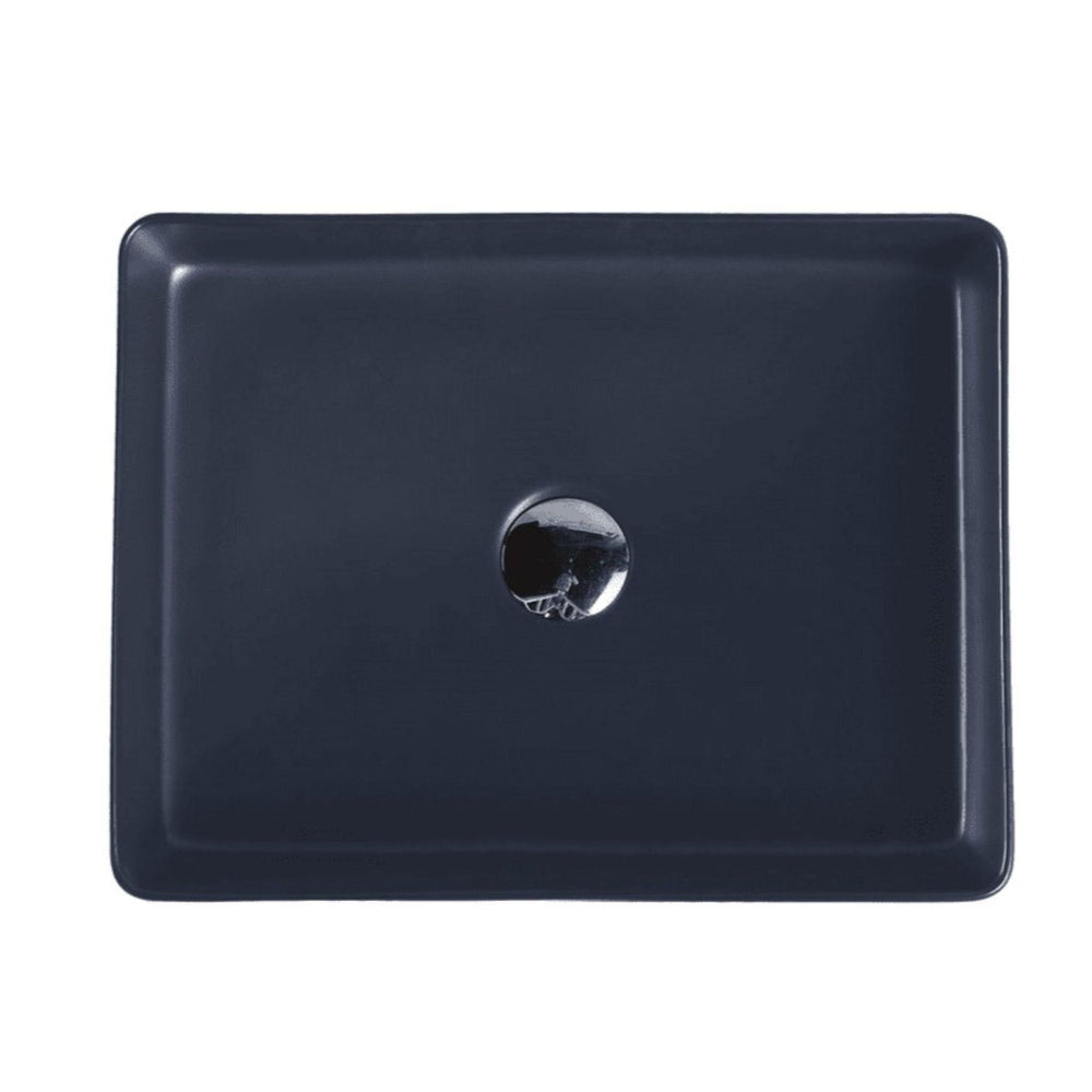 MERCIO ETNA RECTANGULAR ABOVE COUNTER ART BASIN NERO GREY 470MM