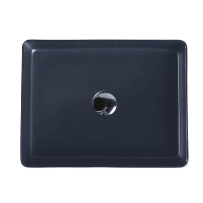 MERCIO ETNA RECTANGULAR ABOVE COUNTER ART BASIN NERO GREY 470MM