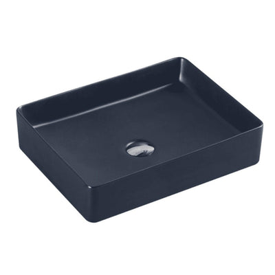 MERCIO ETNA RECTANGULAR ABOVE COUNTER ART BASIN NERO GREY 470MM