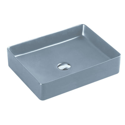 MERCIO ETNA RECTANGULAR ABOVE COUNTER ART BASIN TANGO GREY 470MM