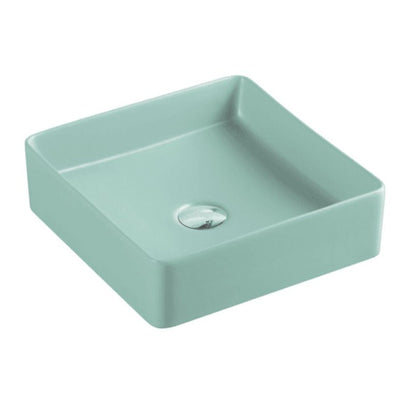 MERCIO ETNA SQUARE ABOVE COUNTER ART BASIN ANTIQUE GREEN 360MM