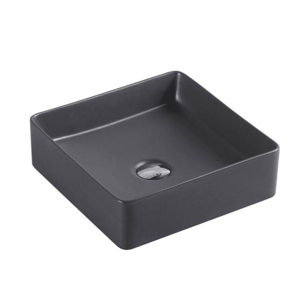 MERCIO ETNA SQUARE ABOVE COUNTER ART BASIN NERO GREY 360MM