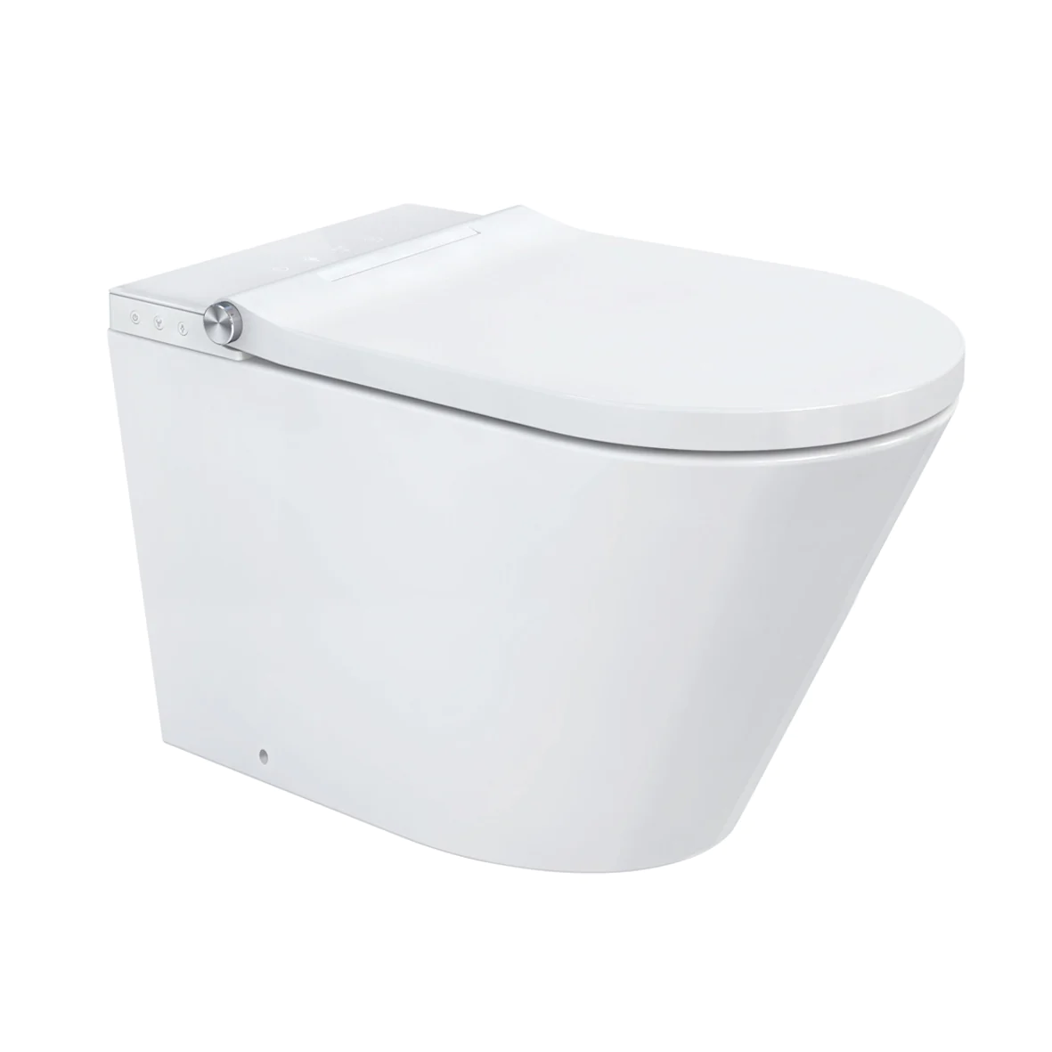 VEROTTI ETERNITY X INTEGRATED INTELLIGENT WALL FACED TOILET AND REMOTE WASHLET PACKAGE GLOSS WHITE