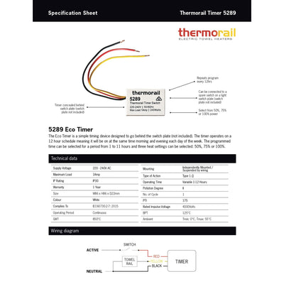 THERMOGROUP ECO TIMER WHITE