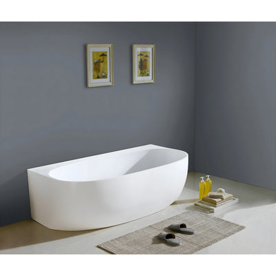 INFINITY ETHAN BACK-TO-WALL BATHTUB GLOSS WHITE (AVAILABLE IN 1500MM AND 1700MM)
