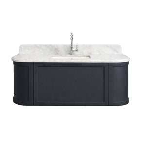 TURNER HASTINGS EVARA AEGEAN BLUE 1200MM SINGLE BOWL WALL HUNG VANITY WITH REAL MARBLE TOP & CERAMIC UNDERCOUNTER BASIN
