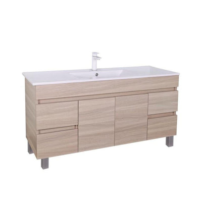 POSEIDON EVIE OAK 1200MM SINGLE BOWL FLOOR STANDING VANITY