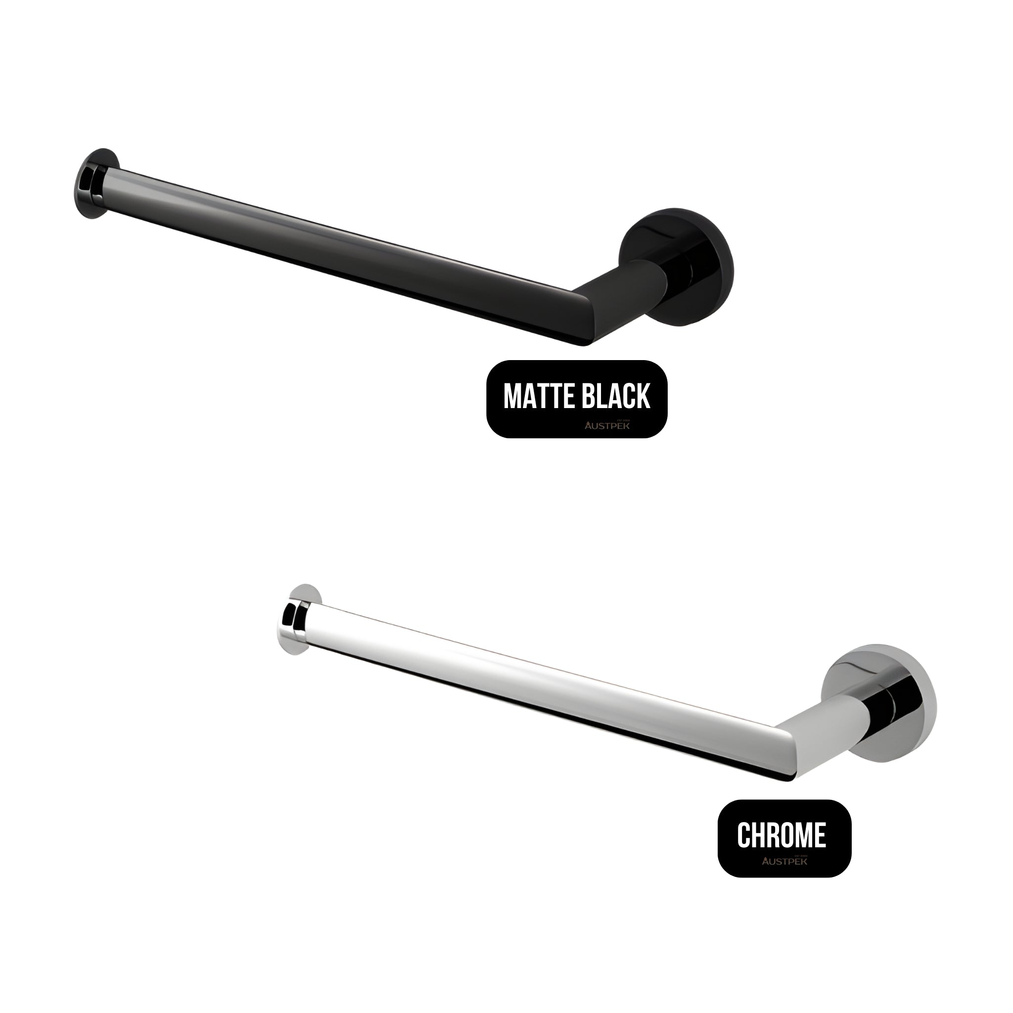 MODERN NATIONAL EVA TOWEL HOLDER MATTE BLACK
