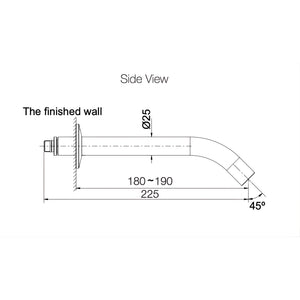 KOHLER COMPONENTS SHORT TUBE BASIN SPOUT 190MM CHROME