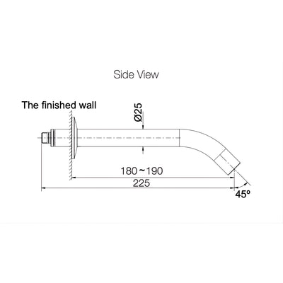 KOHLER COMPONENTS SHORT TUBE BASIN SPOUT 190MM CHROME