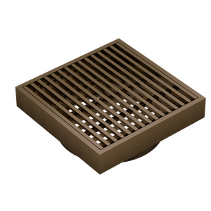 LINSOL EZYFLOW HEELGUARD DN89 SQUARE WASTE 110MM AGED BRONZE