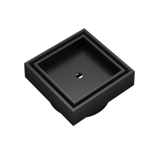 LINSOL EZYFLOW TILE INSERT DN50 SQUARE WASTE 110MM MATTE BLACK