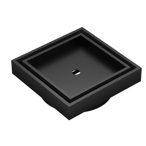 LINSOL EZYFLOW DN64 SQUARE TILE INSERT WASTE 110MM MATTE BLACK