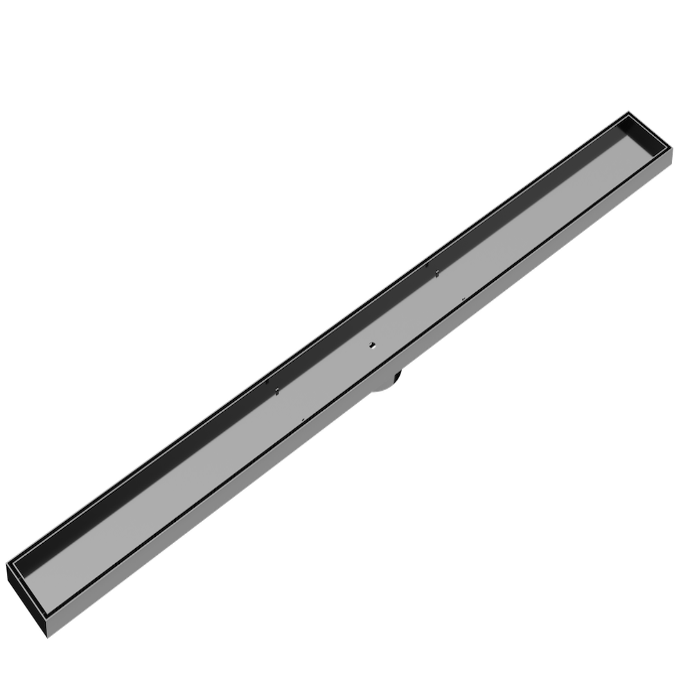 LINSOL EZYFLOW TILE INSERT DN89 LINEAR WASTE 1500MM GUN METAL