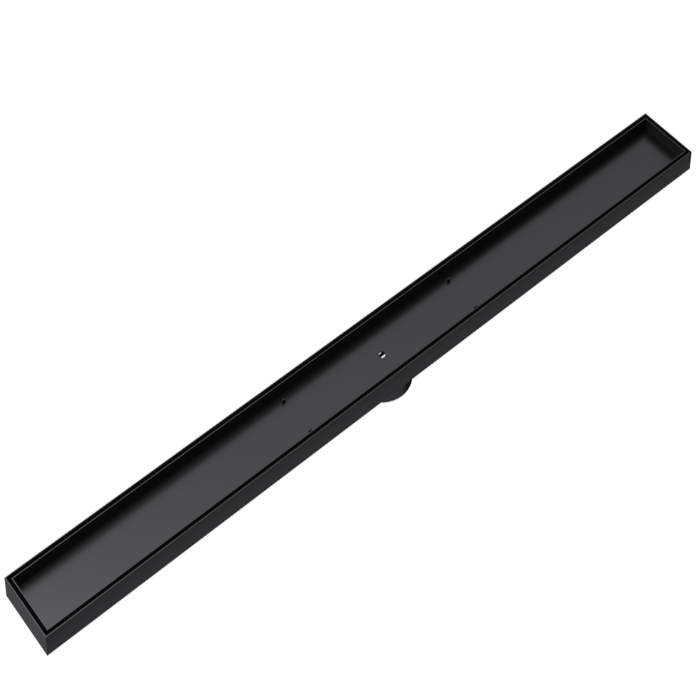 LINSOL EZYFLOW TILE INSERT DN89 LINEAR WASTE 1500MM MATTE BLACK