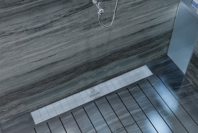 LINSOL EZYFLOW 900 LINEAR HEELGUARD CHANNEL GRATE BRUSHED STAINLESS