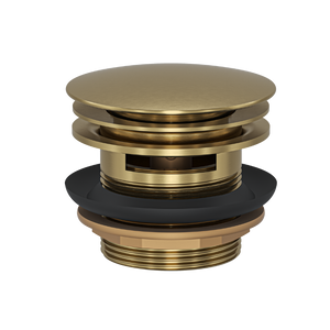 Linsol Ezyflow 40mm Pop-Up Plug & Waste with Overflow Brushed Brass