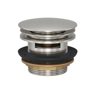 Linsol Ezyflow 40mm Pop-Up Plug & Waste with Overflow Brushed Nickel