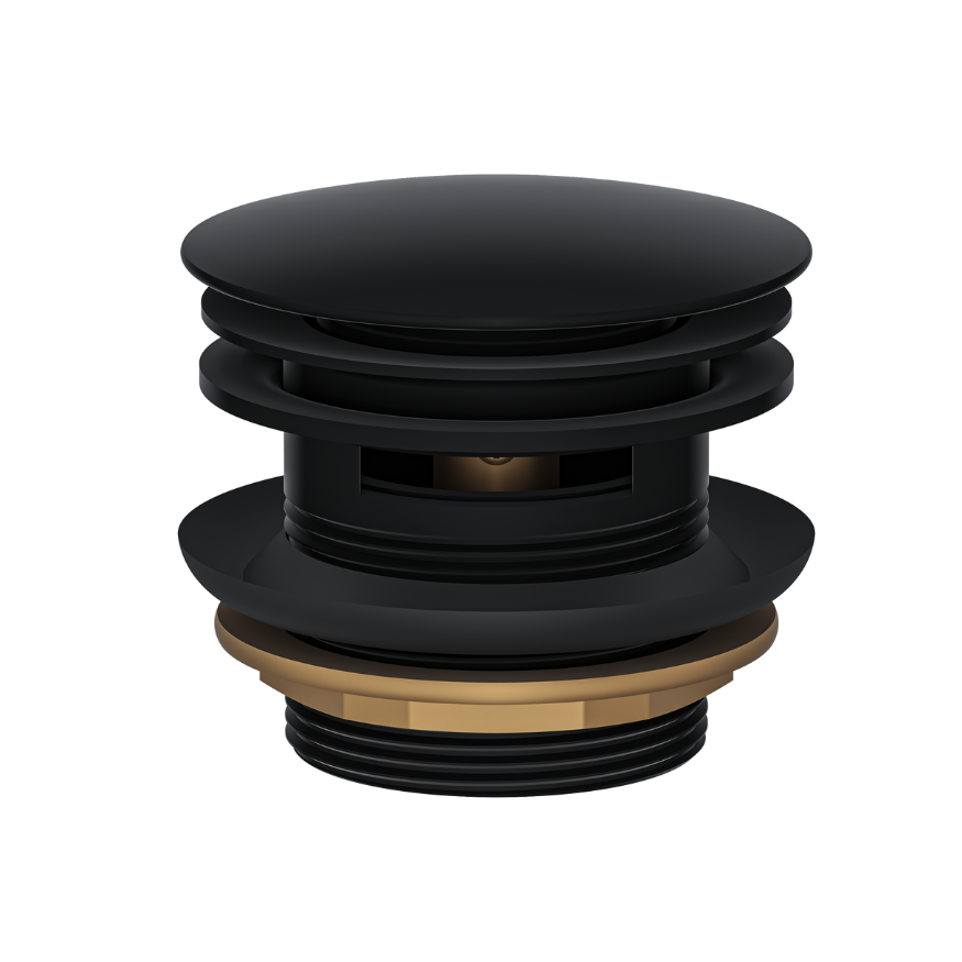 Linsol Ezyflow 40mm Pop-Up Plug & Waste with Overflow Matte Black
