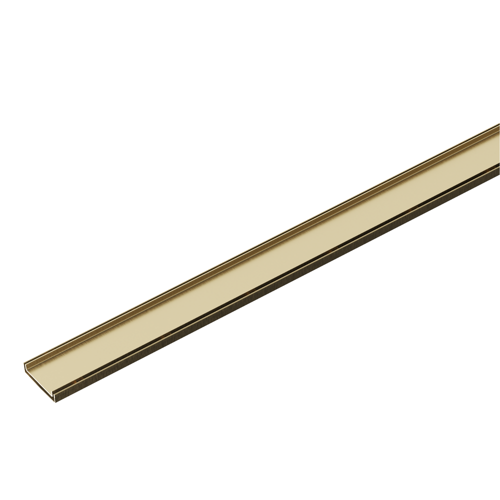 Linsol EzyFlow Series 24 custom tile insert waste in Brushed Brass