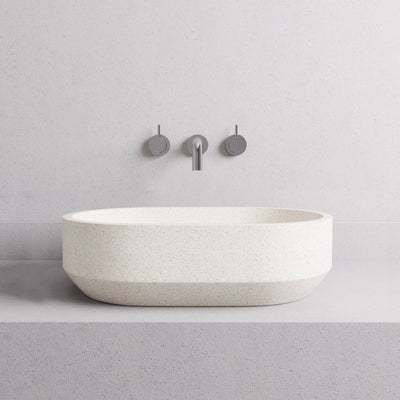 MADU EDEN ABOVE COUNTER BASIN TERRAZO STONE WHITE 450MM