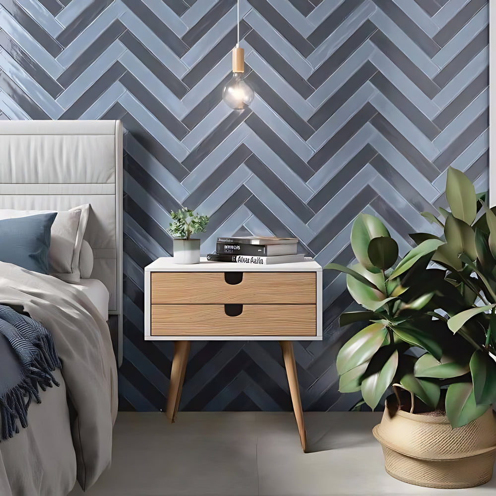 EVERSTONE VICTORY SKY GLOSSY 370X61MM PLANK TILE (PER BOX)