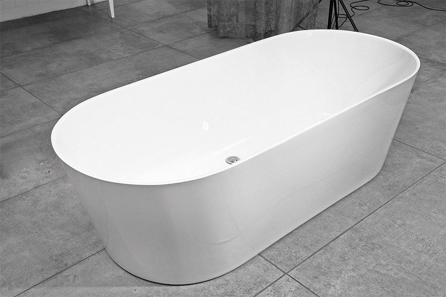 DECINA ELINEA FREESTANDING BATH GLOSS WHITE (AVAILABLE IN 1500MM AND 1790MM)