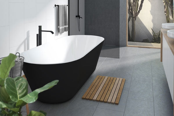 DECINA ELINEA FREESTANDING BATH GLOSS BLACK (AVAILABLE IN 1500MM AND 1790MM)