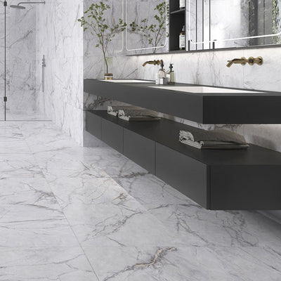 EVERSTONE ELITE MARBLE INVISIBLE GRIGIO MATTE 600X600MM SQUARE TILE (PER BOX)