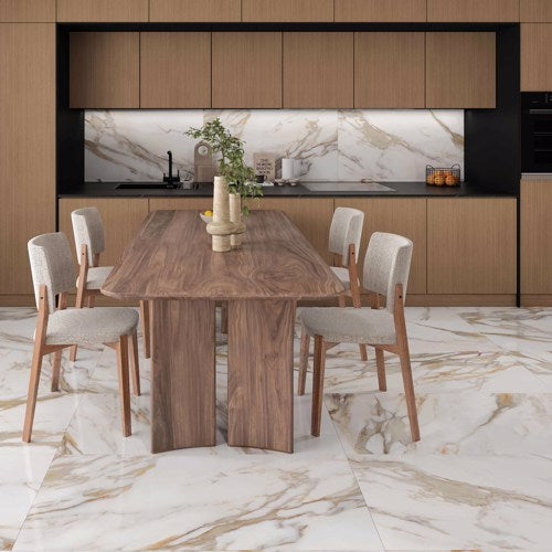 EVERSTONE ELITE MARBLE CALACATTA MACCHIA MATTE 600X600MM SQUARE TILE (PER BOX)