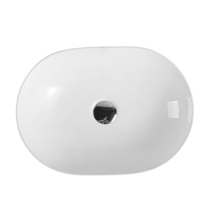 MERCIO EVEA OVAL ABOVE COUNTER BASIN GLOSS WHITE 485MM