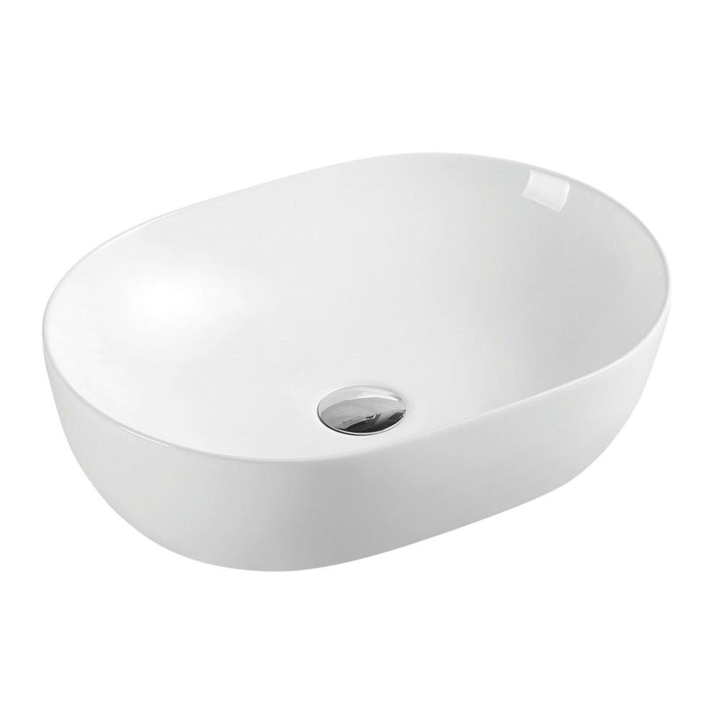 MERCIO EVEA OVAL ABOVE COUNTER BASIN GLOSS WHITE 485MM