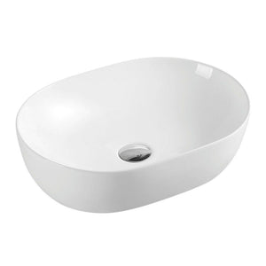 MERCIO EVEA OVAL ABOVE COUNTER BASIN GLOSS WHITE 485MM