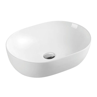 MERCIO EVEA OVAL ABOVE COUNTER BASIN GLOSS WHITE 485MM