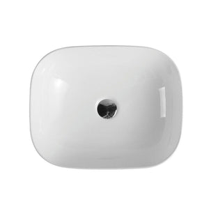 MERCIO EVEA OVAL ABOVE COUNTER BASIN GLOSS WHITE 490MM