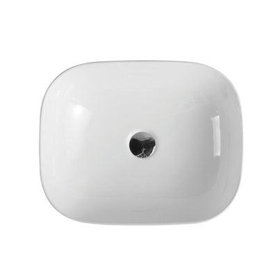 MERCIO EVEA OVAL ABOVE COUNTER BASIN GLOSS WHITE 490MM