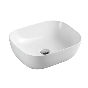 MERCIO EVEA OVAL ABOVE COUNTER BASIN GLOSS WHITE 490MM
