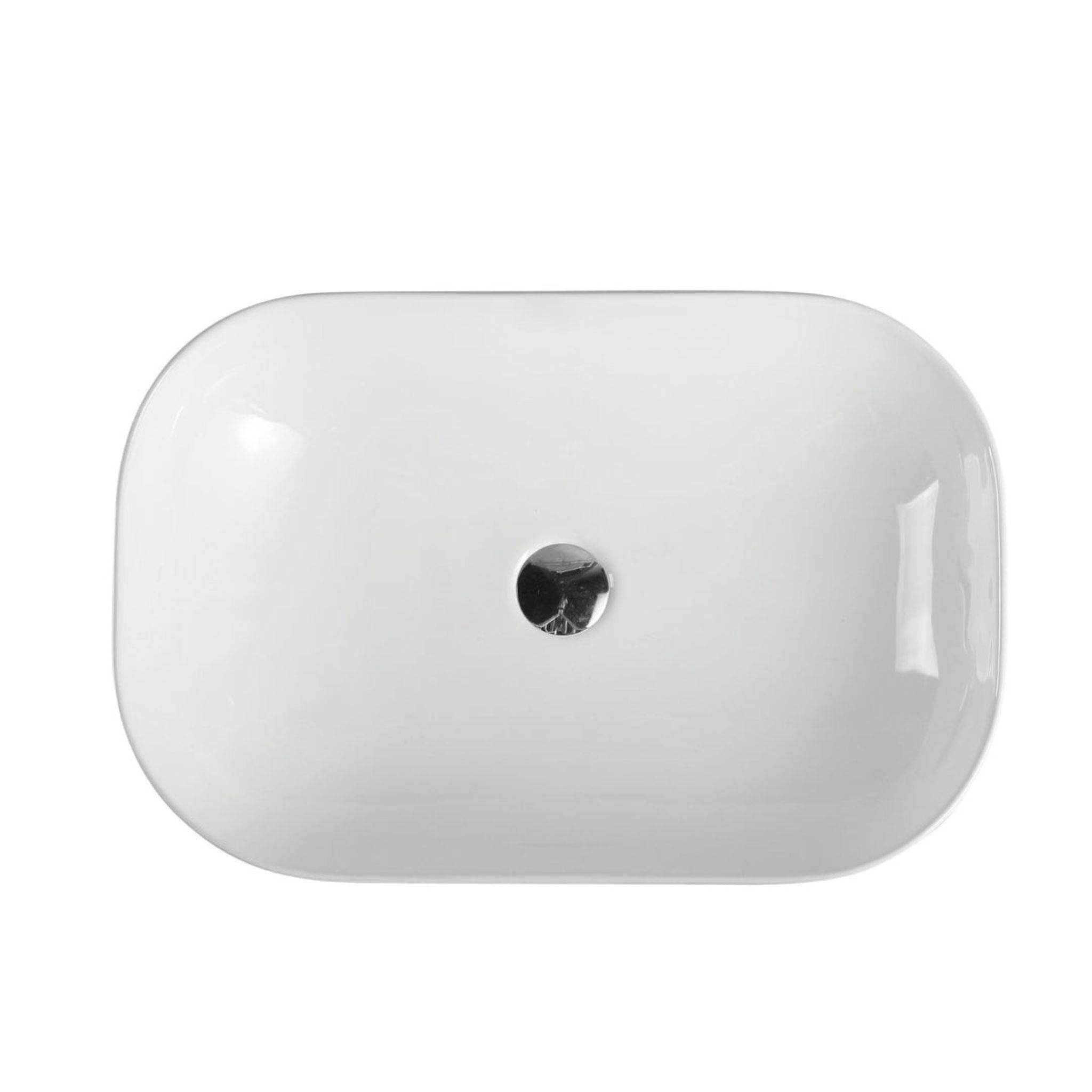 MERCIO EVEA OVAL ABOVE COUNTER BASINS GLOSS WHITE 400MM