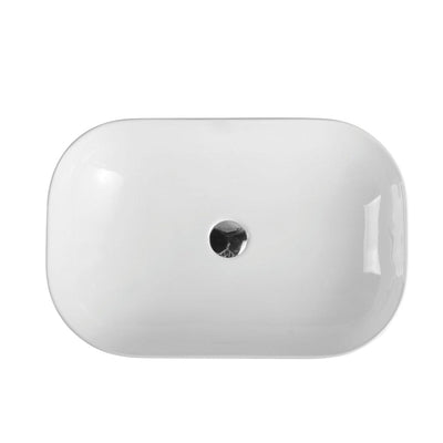 MERCIO EVEA OVAL ABOVE COUNTER BASINS GLOSS WHITE 400MM