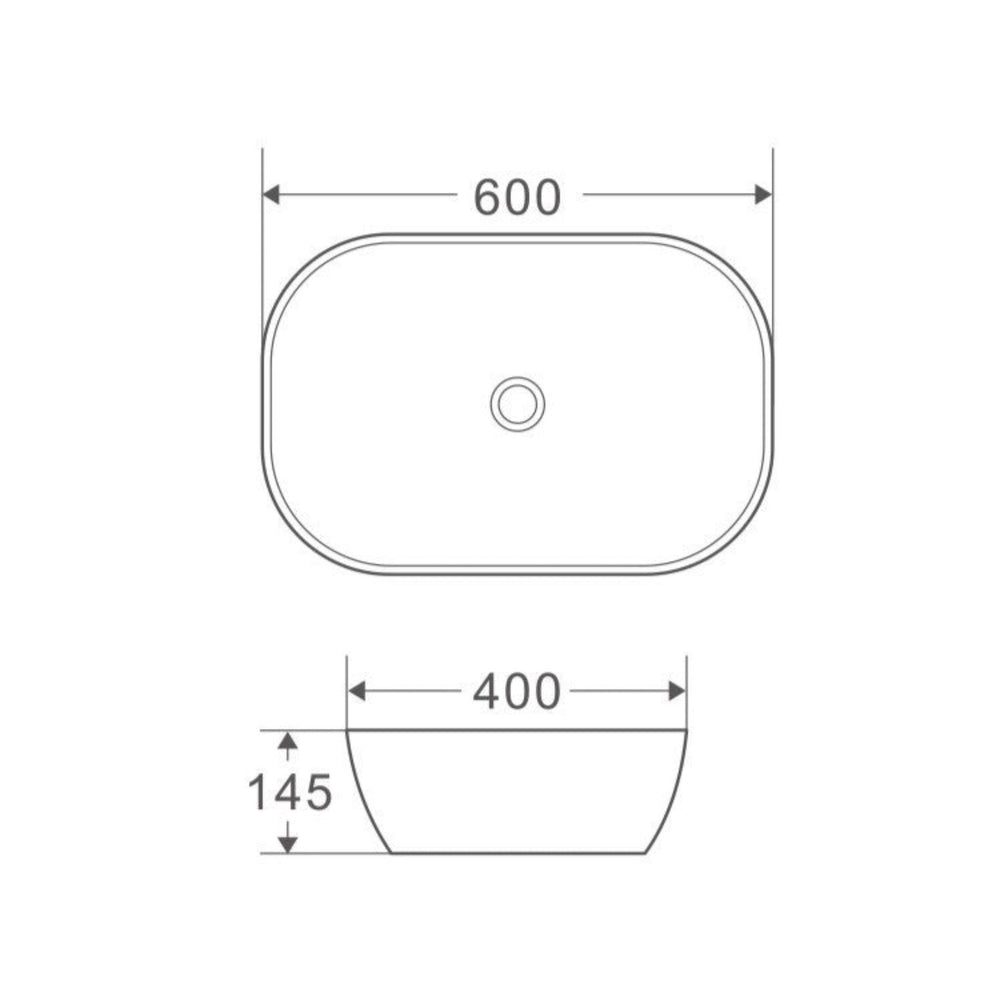 MERCIO EVEA OVAL ABOVE COUNTER BASINS GLOSS WHITE 415MM