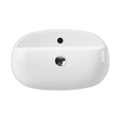 MERCIO EVEA OVAL ABOVE COUNTER BASIN GLOSS WHITE 605MM
