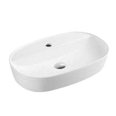 MERCIO EVEA OVAL ABOVE COUNTER BASIN GLOSS WHITE 605MM