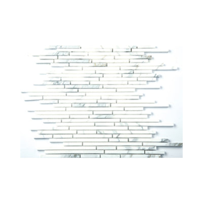 EVERSTONE BULLETS CALACATTA HONED 300X300MM SQUARE MOSAIC TILE (PER BOX)