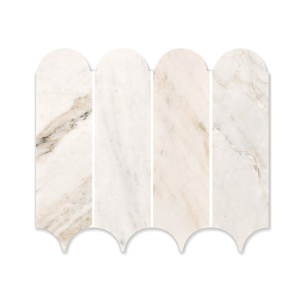 EVERSTONE FEATHER RAW SILK HONED 338X268MM RECTANGLE MOSAIC TILE (PER BOX)