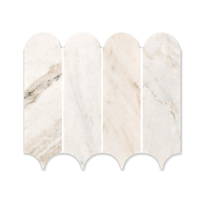 EVERSTONE FEATHER RAW SILK HONED 338X268MM RECTANGLE MOSAIC TILE (PER BOX)