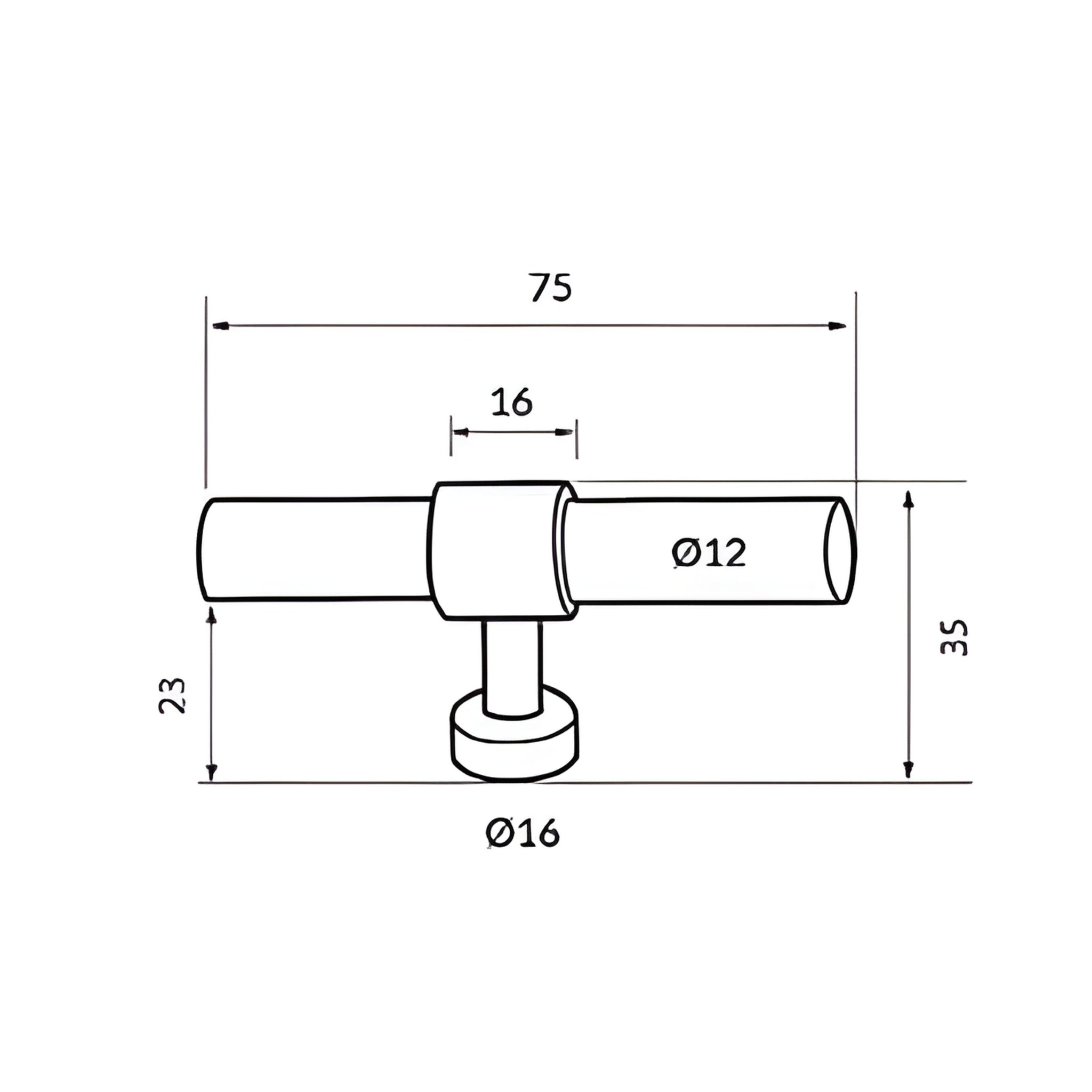 TURNER HASTINGS FANETTA CABINET HANDLE BRUSHED BRASS (MULTIPLE SIZES AVAILABLE)